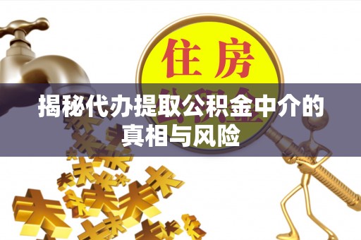 竹东揭秘代办提取公积金中介的真相与风险